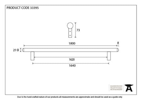 Pewter 1800mm Pull Handle | 33395 - Image 2