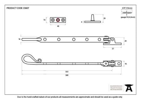 Pewter 12" Shepherd's Crook Stay | 33607 - Image 2