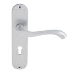 Cadenza Lever Set Lock - Satin Chrome Plated | Door Handle Set - Modern Design, High Security, Mortice Lock, CE/UKCA Certified (37697)