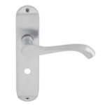 Cadenza Lever Set Bathroom - Satin Chrome Plated | Door Handle Set - Modern Design, (37699)