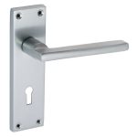 Auriga Lever Set Lock - Satin Chrome | Door Handle Set - Modern Design, High Security, Mortice Lock, CE/UKCA Certified (37711)
