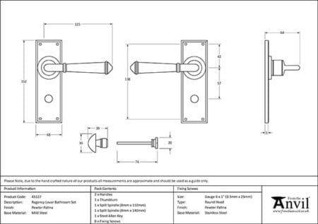 Pewter Regency Lever Bathroom Set | 45127 - Image 2
