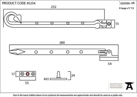 Pewter 10" Shropshire Window Stay | 45254 - Image 2