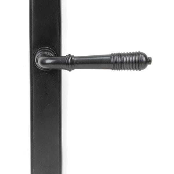 Aged Bronze Reeded Slimline Lever Latch Set | 45427