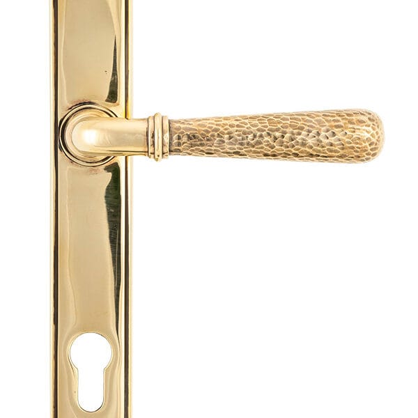 Aged Brass Hammered Newbury Slimline Espag. Lock Set | 45498