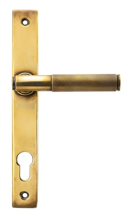 Aged Brass Brompton Slimline Lever Espag. Lock Set | 45499