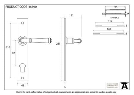 External Beeswax Regency Lever Espag. Lock Set | 45590 - Image 2