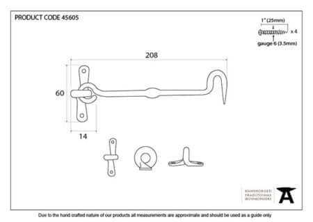 External Beeswax 8" Forged Cabin Hook | 45605 - Image 2