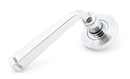 Polished Chrome Avon Round Lever on Rose Set (Beehive) | 45617