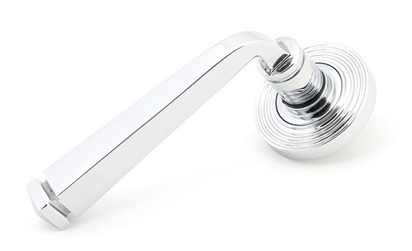 Polished Chrome Avon Round Lever on Rose Set (Beehive) | 45617