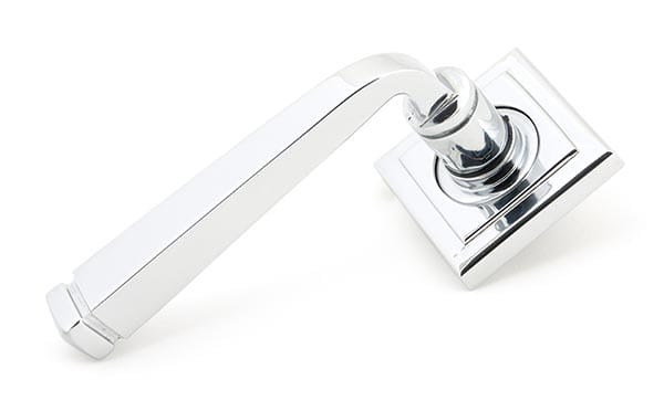 Polished Chrome Avon Round Lever on Rose Set (Square) | 45618