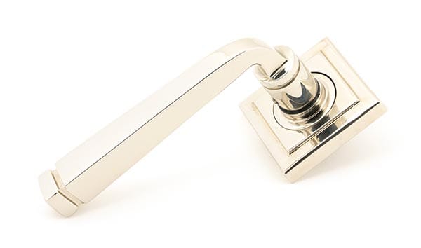 Polished Nickel Avon Round Lever on Rose Set (Square) | 45622