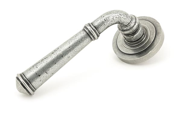 Pewter Regency Lever on Rose Set (Art Deco) | 45644
