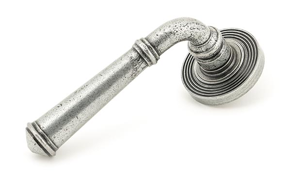 Pewter Regency Lever on Rose Set (Beehive) | 45645