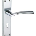 Tifosi Design Lever On Plate Polished Chrome/Satin Chrome - Lock | Door Handle Set - Modern Design, High Security, Mortice Lock, CE/UKCA Certified (63141)
