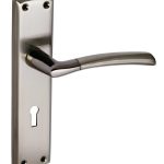 Tifosi Design Lever On Plate Black Nickel/Satin Nickel - Lock | Door Handle Set - Modern Design, High Security, Mortice Lock, CE/UKCA Certified (63145)