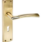 Tifosi Design Lever On Plate Polished Brass/Satin Brass - Lock | Door Handle Set - Modern Design, High Security, Mortice Lock, CE/UKCA Certified (63149)