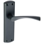 Monza Latch - Matt Black | Door Lock Mechanism - High Security, Mortice Lock, CE/UKCA Certified, (63722)