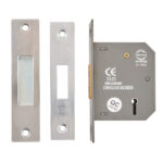 Eclipse CE, UKCA 5 Lever Mortice Deadlock 76mm SC | Door Handle Set - Modern Design, High Security, Mortice Lock, CE/UKCA Certified (71047)