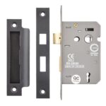 Eclipse CE, UKCA 3L Mortice Sashlock 63mm BLK | Door Lock Mechanism - High Security, Mortice Lock, CE/UKCA Certified, Black Finish (71510)