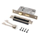 Eclipse CE, UKCA 3L Mortice Sashlock 63mm AB | Door Lock Mechanism - High Security, Mortice Lock, CE/UKCA Certified (71530)