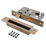 Eclipse CE, UKCA Euro Profile Sashlock Case 63mm AB | Door Lock Mechanism - High Security, Mortice Lock, CE/UKCA Certified (71540)