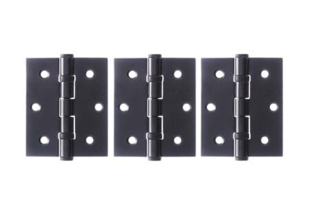 Atlantic Matt Black Atlantic Ball Bearing Hinges 3" x 2.5" x 2.5mm set of 3 - (A2HB32525MB(3))