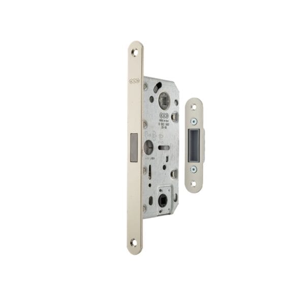 Atlantic Polished Chrome AGB Polaris 2XT Magnetic Bathroom Lock with adjustable strikeplate 35mm backset - (AGB2XT25WCPC)