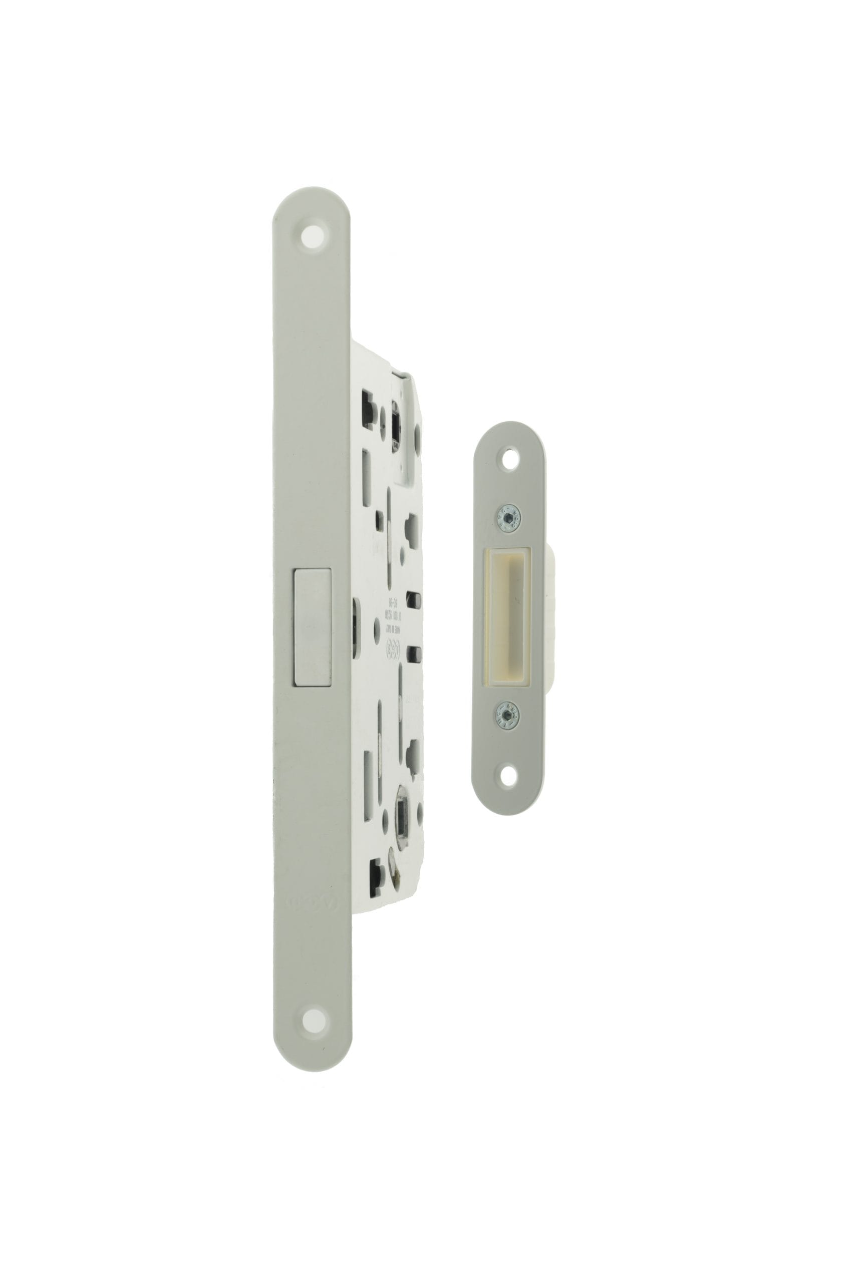 AGB2XTWCWH_AGB-POLARIS-2XT-MAGNETIC-BATHROOM-LOCK-60MM-BACKSET_MATT-WHITE_HR.jpg Atlantic White AGB Polaris 2XT Magnetic Bathroom Lock 60mm backset - (AGB2XTWCWH) - Image 1