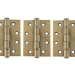 Atlantic Antique Brass Atlantic Ball Bearing Hinges Grade 13 Fire Rated 4" x 3" x 3mm set of 3 - (AH1433AB(3))
