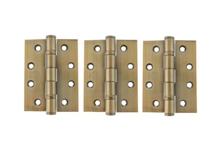 Atlantic Antique Brass Atlantic Ball Bearing Hinges Grade 13 Fire Rated 4" x 3" x 3mm set of 3 - (AH1433AB(3))
