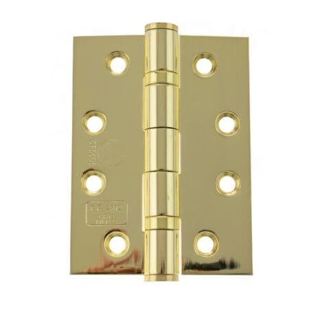 Atlantic Polished Brass Atlantic Ball Bearing Hinges Grade 13 Fire Rated 4" x 3" x 3mm - (AH1433EB)