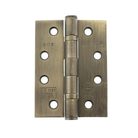 Atlantic Matt Antique Brass Atlantic Ball Bearing Hinges Grade 13 Fire Rated 4" x 3" x 3mm - (AH1433MAB)