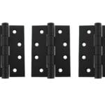 Atlantic Matt Black Atlantic Ball Bearing Hinges Grade 13 Fire Rated 4" x 3" x 3mm set of 3 - (AH1433MB(3))