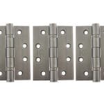 Atlantic Matt Gun Metal Atlantic Ball Bearing Hinges Grade 13 Fire Rated 4" x 3" x 3mm set of 3 - (AH1433MBN(3))