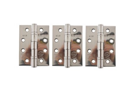 Atlantic Polished Stainless Steel Atlantic Ball Bearing Hinges Grade 13 Fire Rated 4" x 3" x 3mm set of 3 - (AH1433PSS(3))