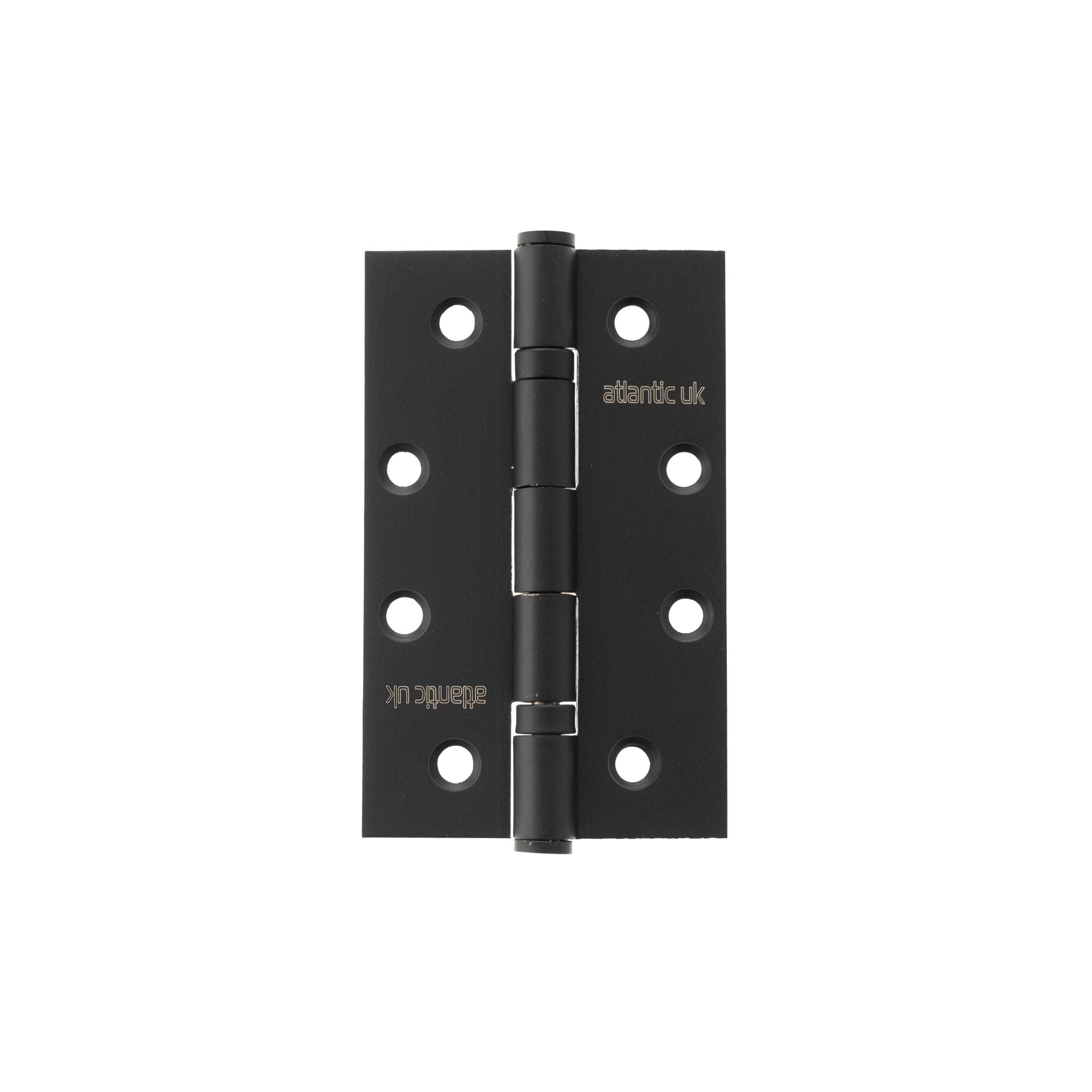 AH42525MB_ALTANTIC-SLIM-KNUCKLE-BALL-BEARING-HINGE_MATT-BLACK_HR.jpg Atlantic Matt Black Slim Knuckle Ball Bearing Hinges 4" x 2.5" x 2.5mm - (AH42525MB) - Image 1