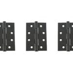 Matt Black Atlantic Ball Bearing Hinges Grade 11 Fire Rated 4" x 3" x 2.5mm set of 3 - (AHG111433MB(3))