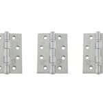 Polished Chrome Atlantic Ball Bearing Hinges Grade 11 Fire Rated 4" x 3" x 2.5mm set of 3 - (AHG111433PC(3))