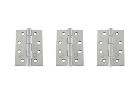 Polished Chrome Atlantic Ball Bearing Hinges Grade 11 Fire Rated 4" x 3" x 2.5mm set of 3 - (AHG111433PC(3))