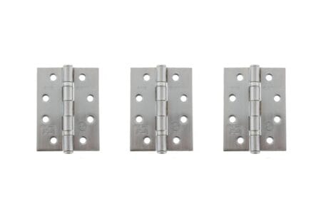 Satin Chrome Atlantic Ball Bearing Hinges Grade 11 Fire Rated 4" x 3" x 2.5mm set of 3 - (AHG111433SC(3))
