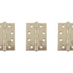 Satin Nickel Atlantic Ball Bearing Hinges Grade 11 Fire Rated 4" x 3" x 2.5mm set of 3 - (AHG111433SN(3))