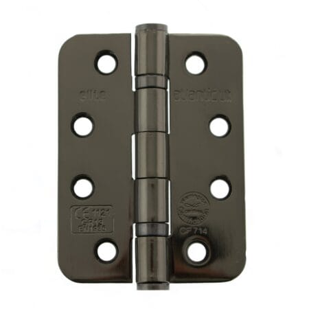 Black Nickel Atlantic Radius Corner Ball Bearing Hinges 4" X 3" X 3mm - (AHR1433BN)