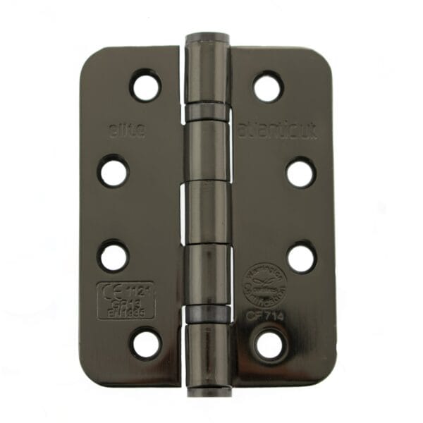 Black Nickel Atlantic Radius Corner Ball Bearing Hinges 4" X 3" X 3mm - (AHR1433BN)