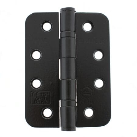 Matt Black Atlantic Radius Corner Ball Bearing Hinges 4" X 3" X 3mm - (AHR1433MB)