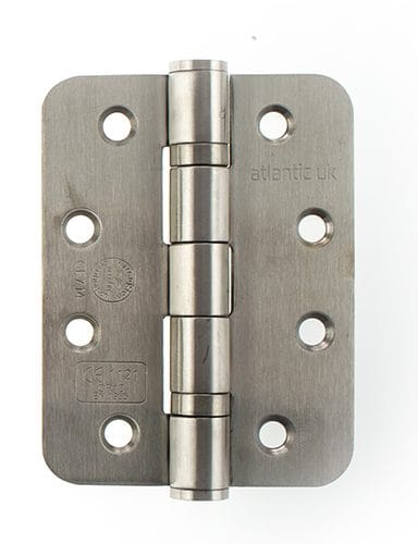 Satin Stainless Steel Atlantic Radius Corner Ball Bearing Hinges 4" X 3" X 3mm - (AHR1433SSS)