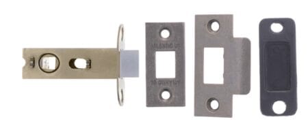 Atlantic Distressed Silver Atlantic Bolt Through Tubular Latch 2.5" - (AL25DS)
