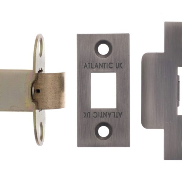 Atlantic Matt Gun Metal Atlantic Heavy Duty Bolt Through Tubular Latch 3" - (AL3MBN)