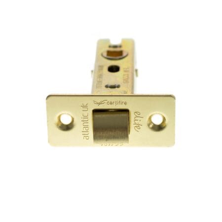 Polished Brass Atlantic Fire-Rated CE Marked Bolt Through Tubular Latch 3" - (ALCE3PB)