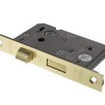 Satin Brass Atlantic Bathroom Lock [CE] 2.5" - (ALKBATH25SB)